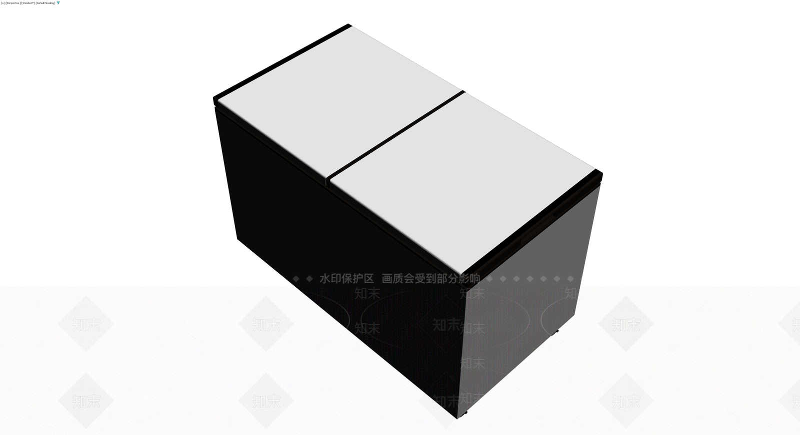 双盖商用冰柜灰模3D模型下载【ID:1230605134】