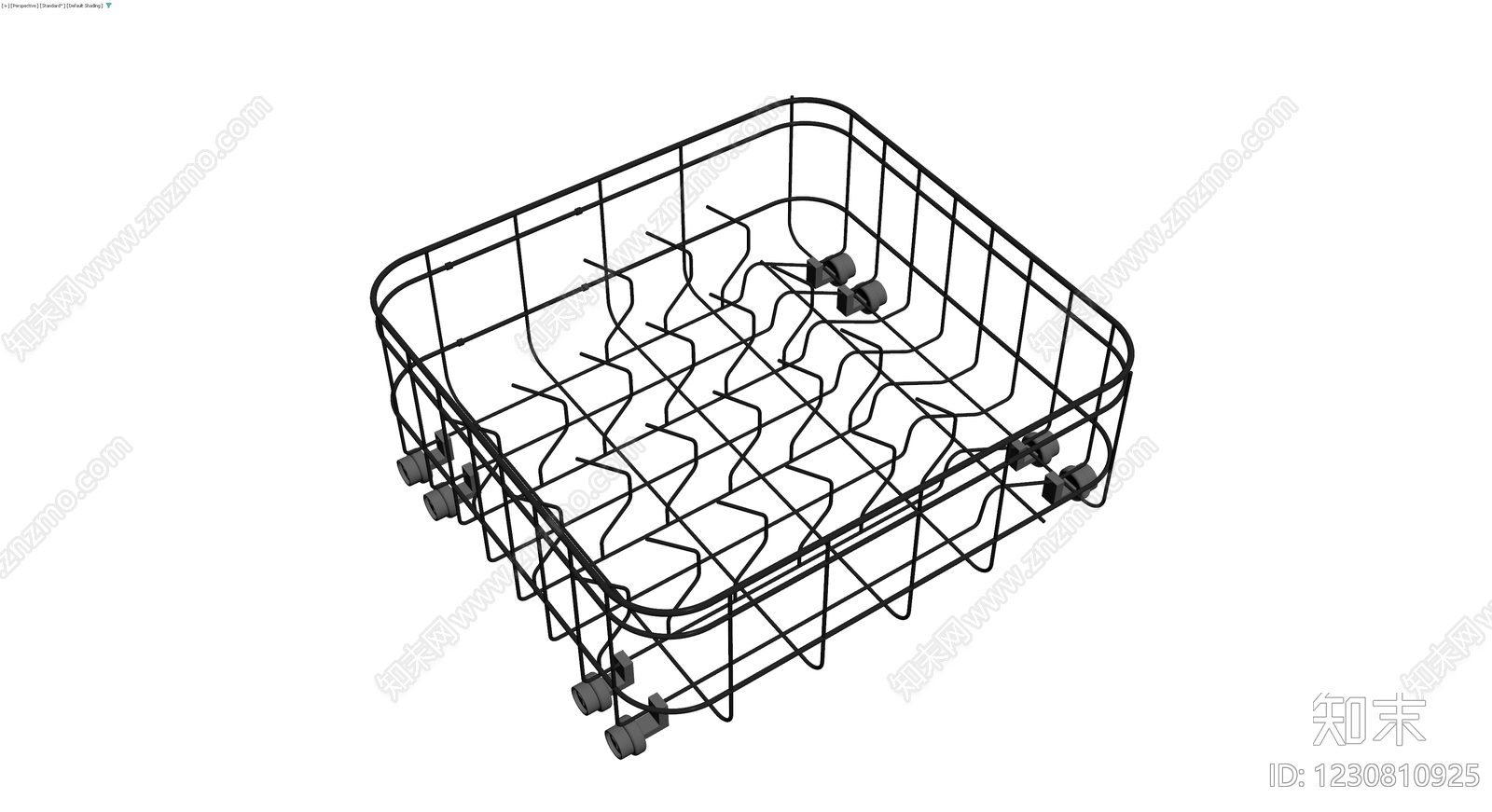 黑色金属置物架/笼车3D模型下载【ID:1230810925】