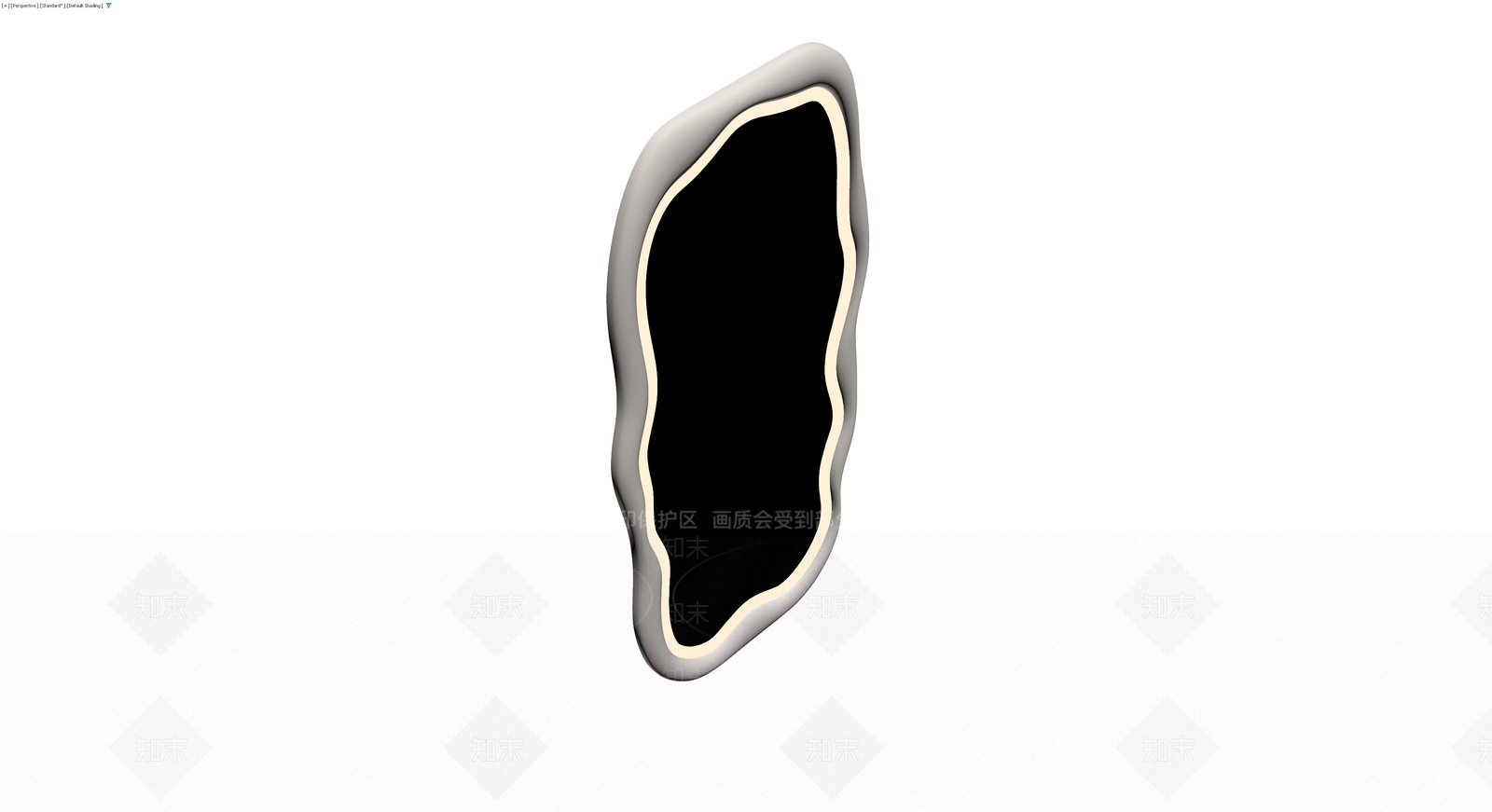 异形椭圆装饰镜3D模型下载【ID:1230441364】
