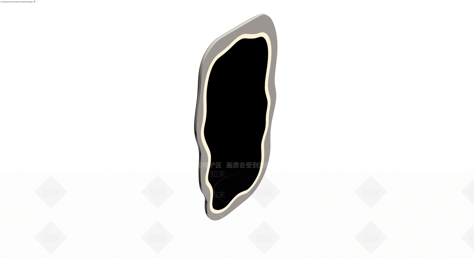 异形椭圆装饰镜3D模型下载【ID:1230441364】