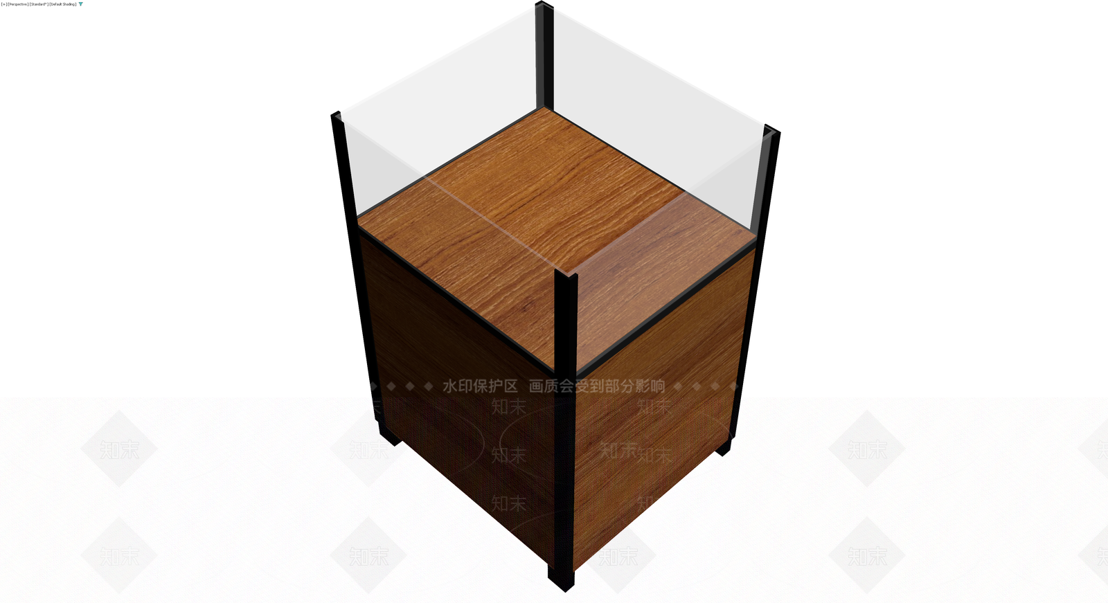木质玻璃展示柜3D模型下载【ID:1229876407】