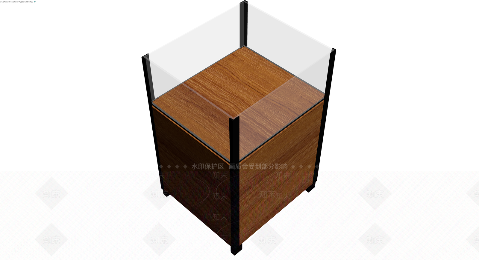 木质玻璃展示柜3D模型下载【ID:1229876407】