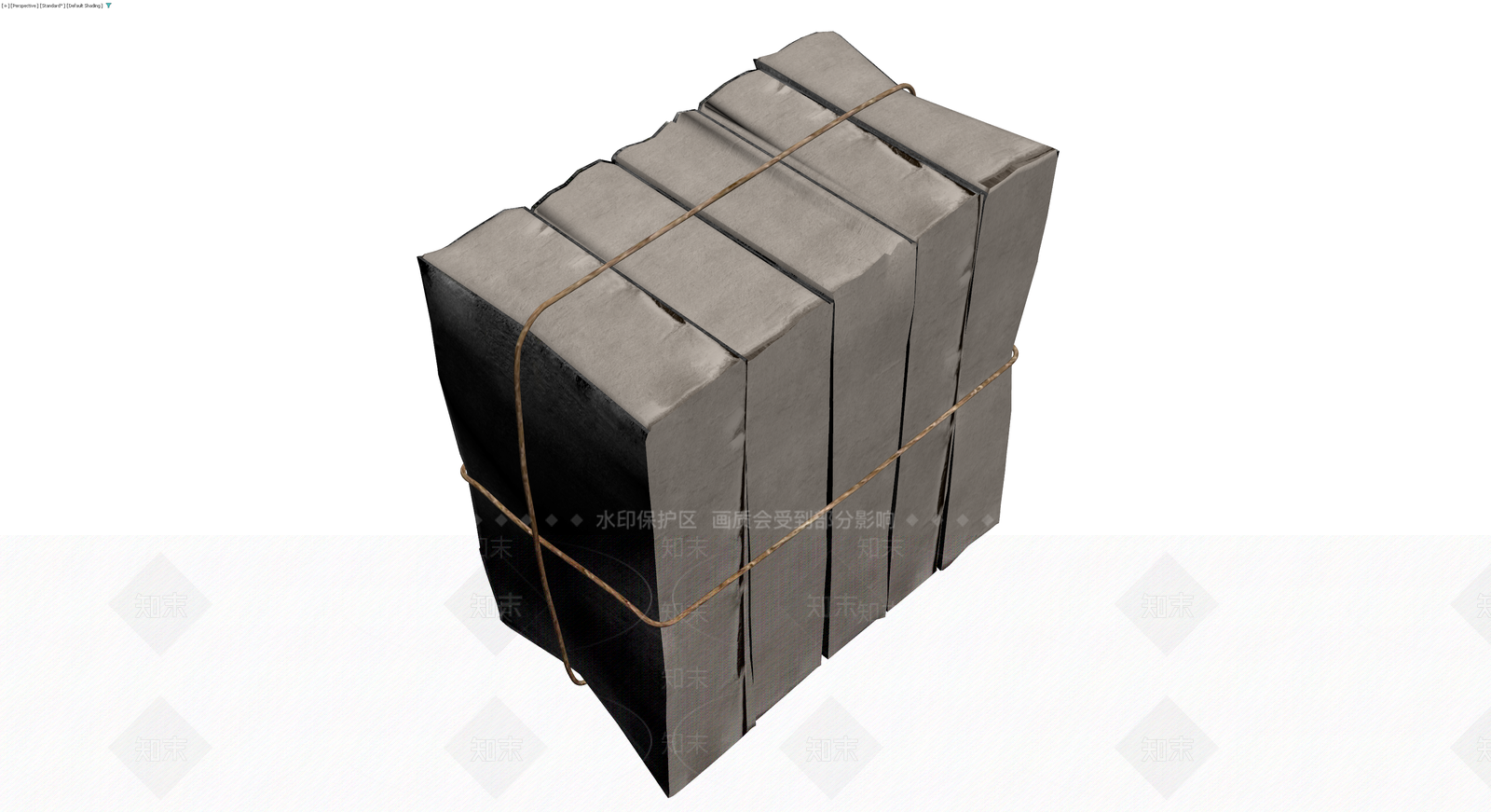 捆绑旧书堆模型3D模型下载【ID:1230104440】