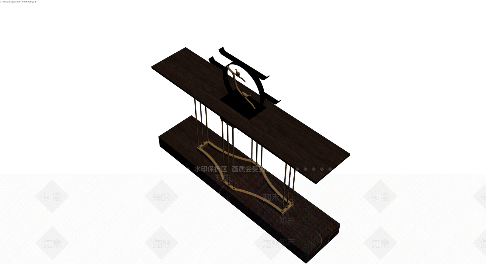 中式装饰玄关桌3D模型下载【ID:1230324896】