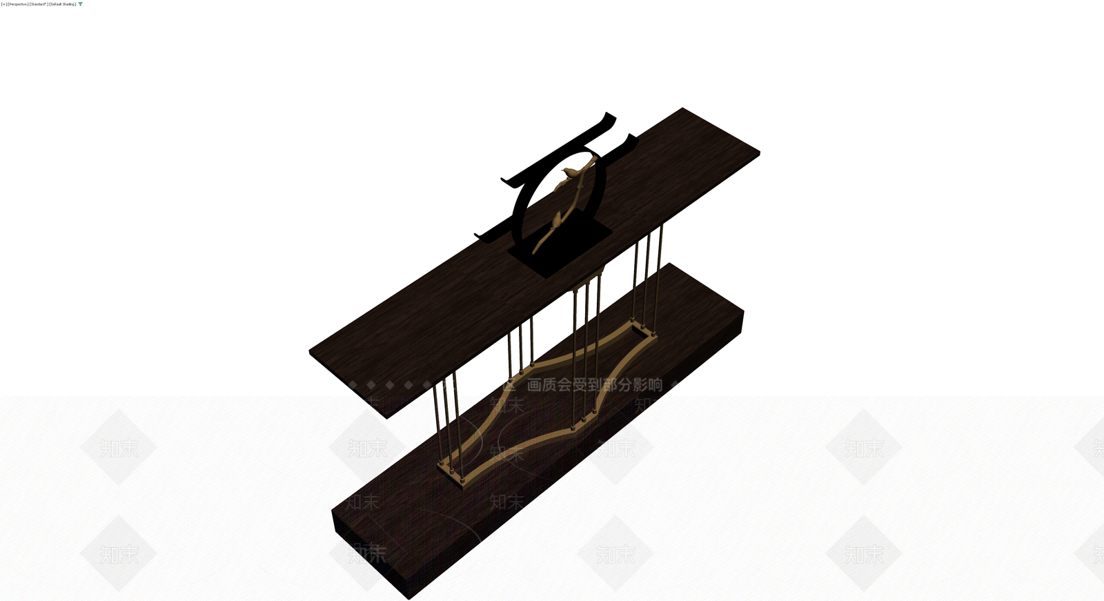 中式装饰玄关桌3D模型下载【ID:1230324896】