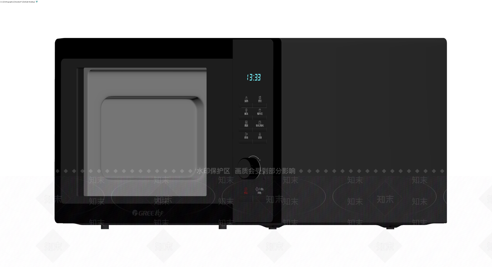 黑色微波炉模型3D模型下载【ID:1230792483】