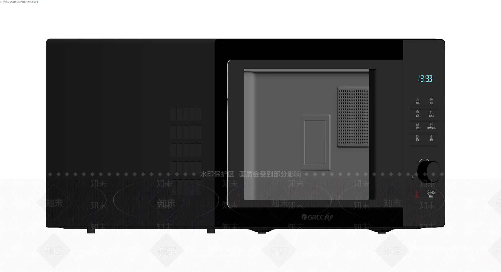 黑色微波炉模型3D模型下载【ID:1230792483】