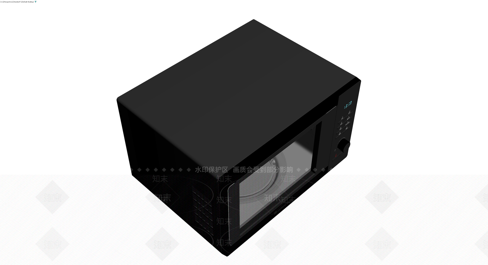 黑色微波炉模型3D模型下载【ID:1230792483】