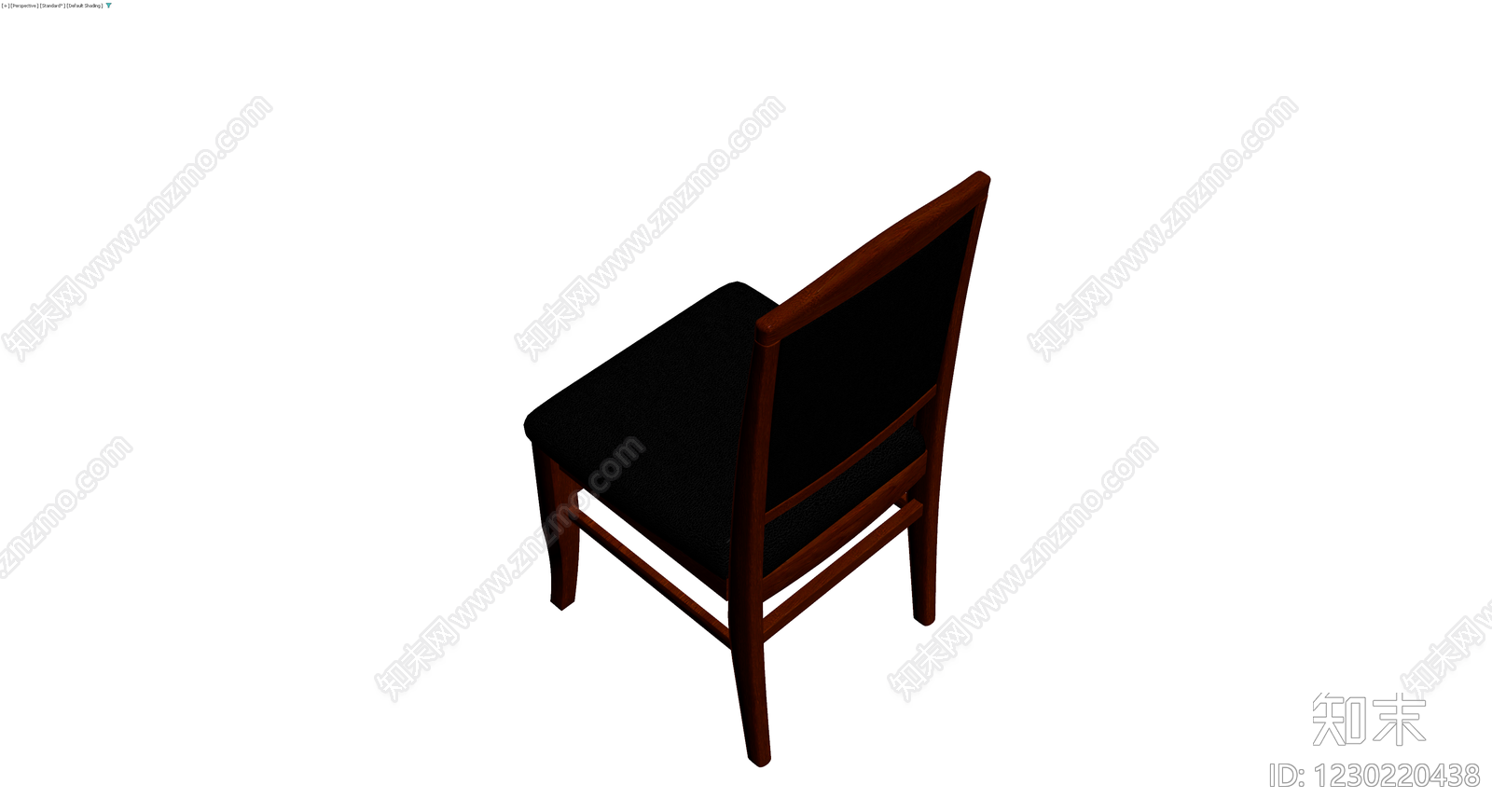 深色木质黑面餐椅3D模型下载【ID:1230220438】