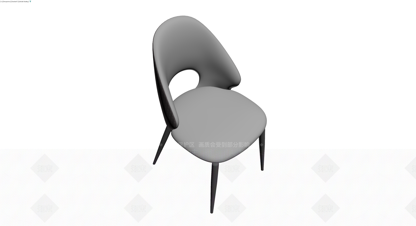 现代设计灰色软包椅3D模型下载【ID:1230365555】