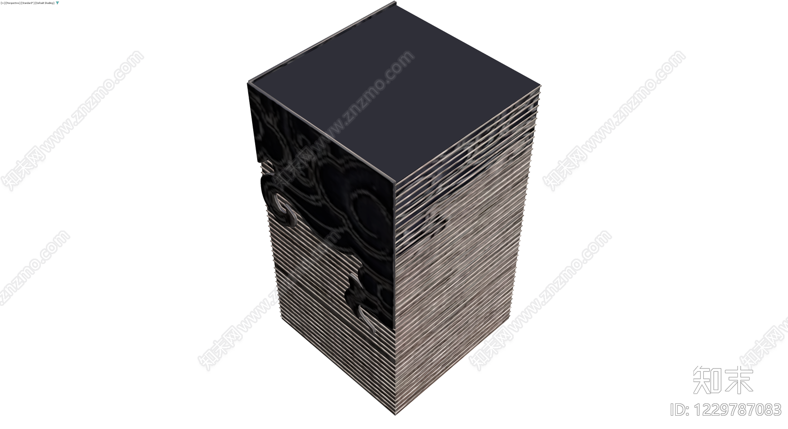 中式纹样装饰柜体3D模型下载【ID:1229787083】