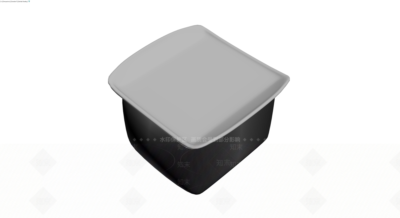 黑身灰盖方形收纳盒3D模型下载【ID:1230578060】