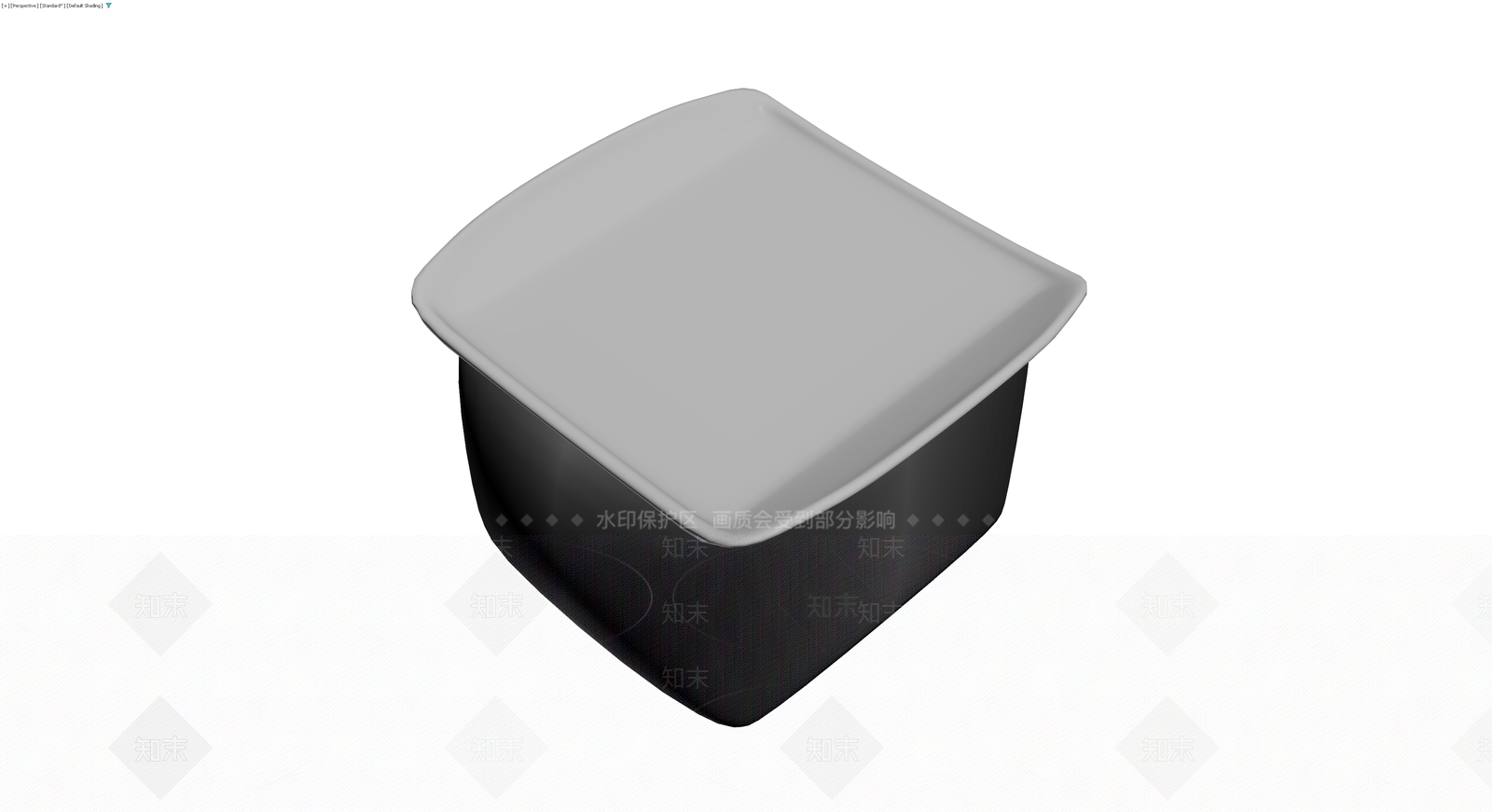 黑身灰盖方形收纳盒3D模型下载【ID:1230578060】