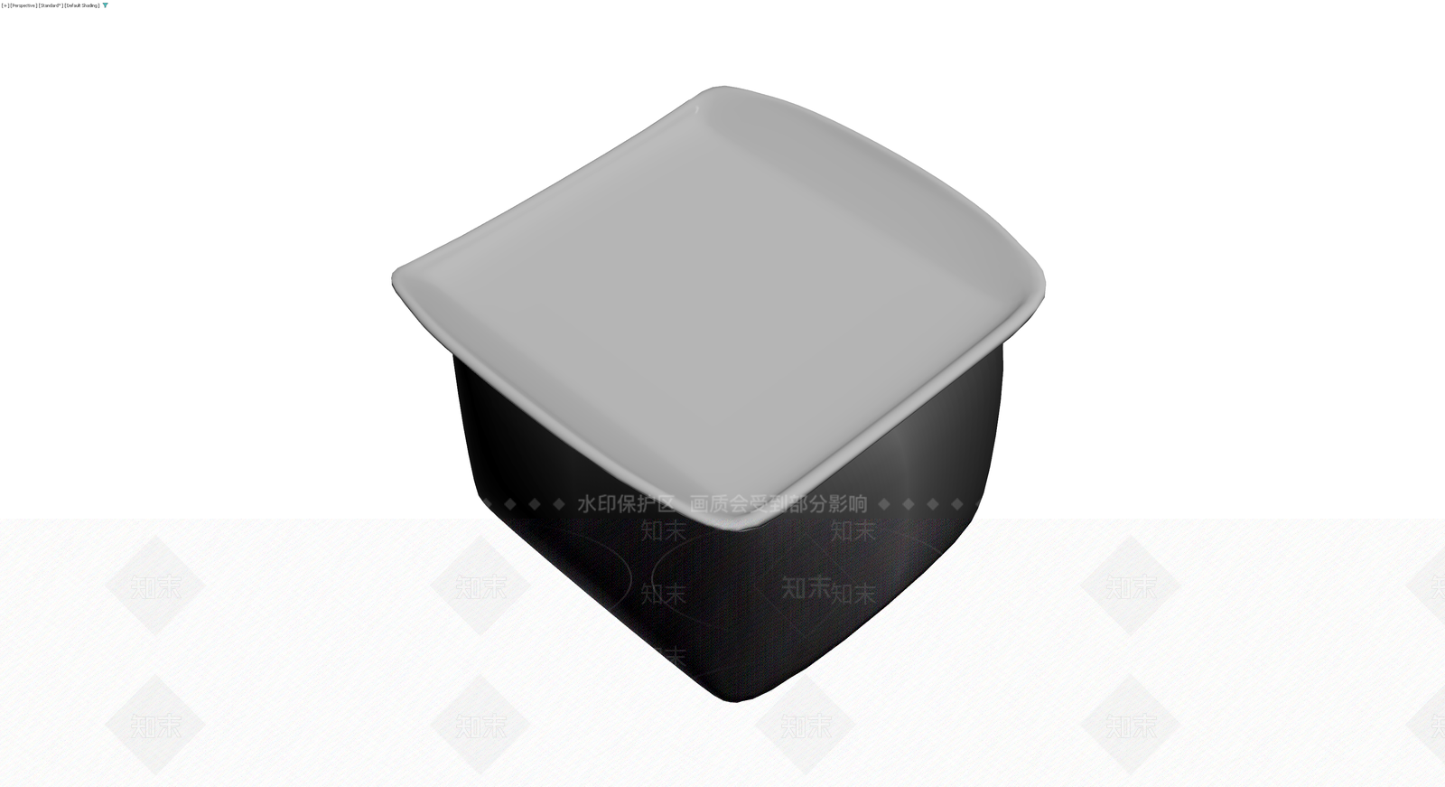 黑身灰盖方形收纳盒3D模型下载【ID:1230578060】