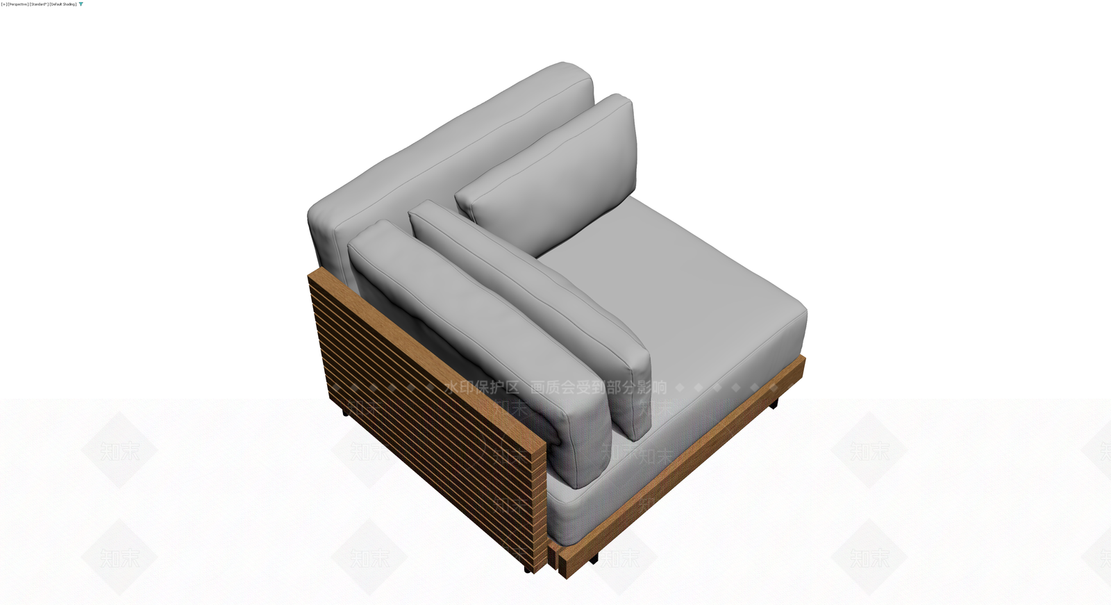 现代木质条纹沙发3D模型下载【ID:1229944901】