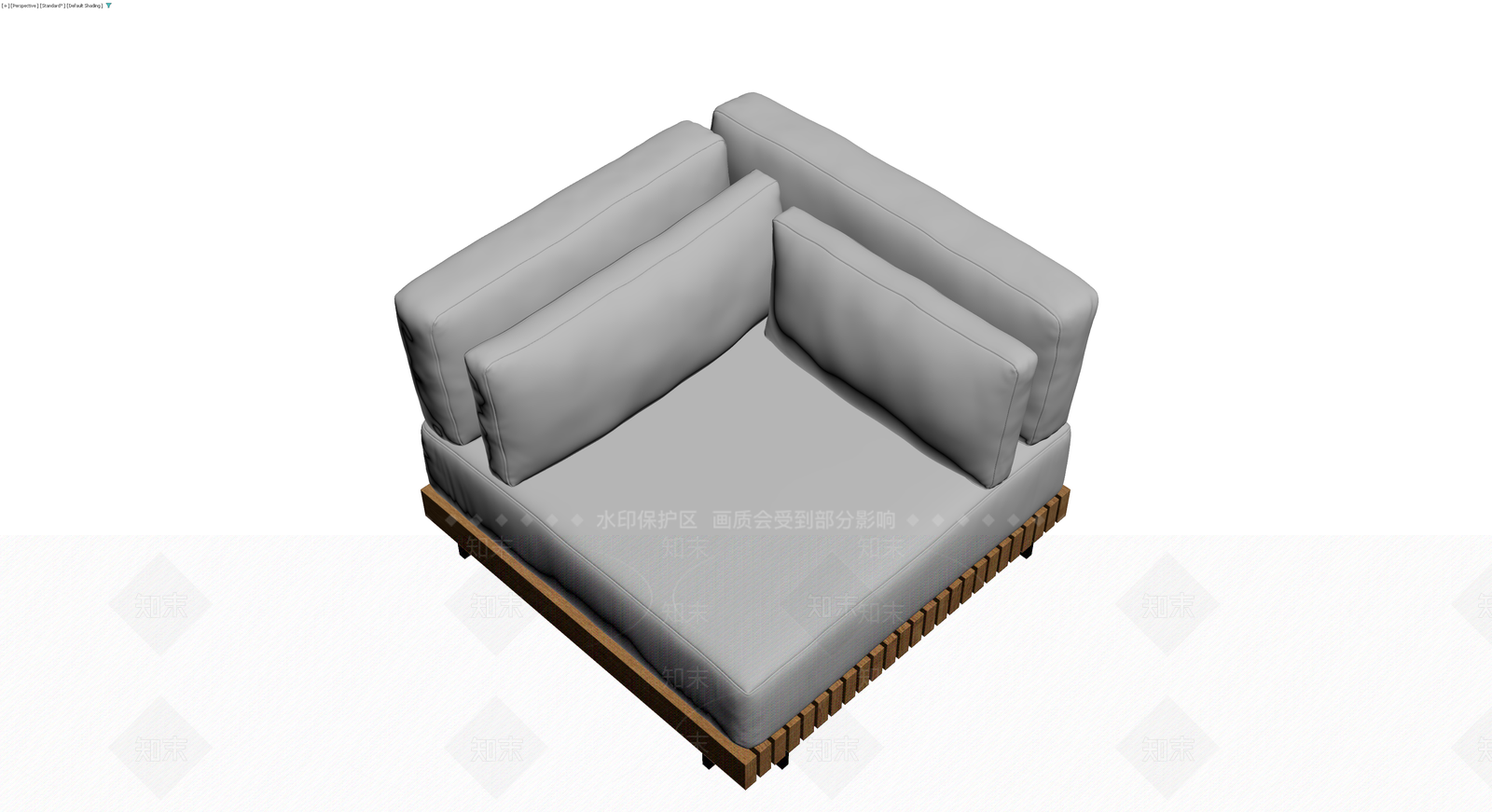 现代木质条纹沙发3D模型下载【ID:1229944901】