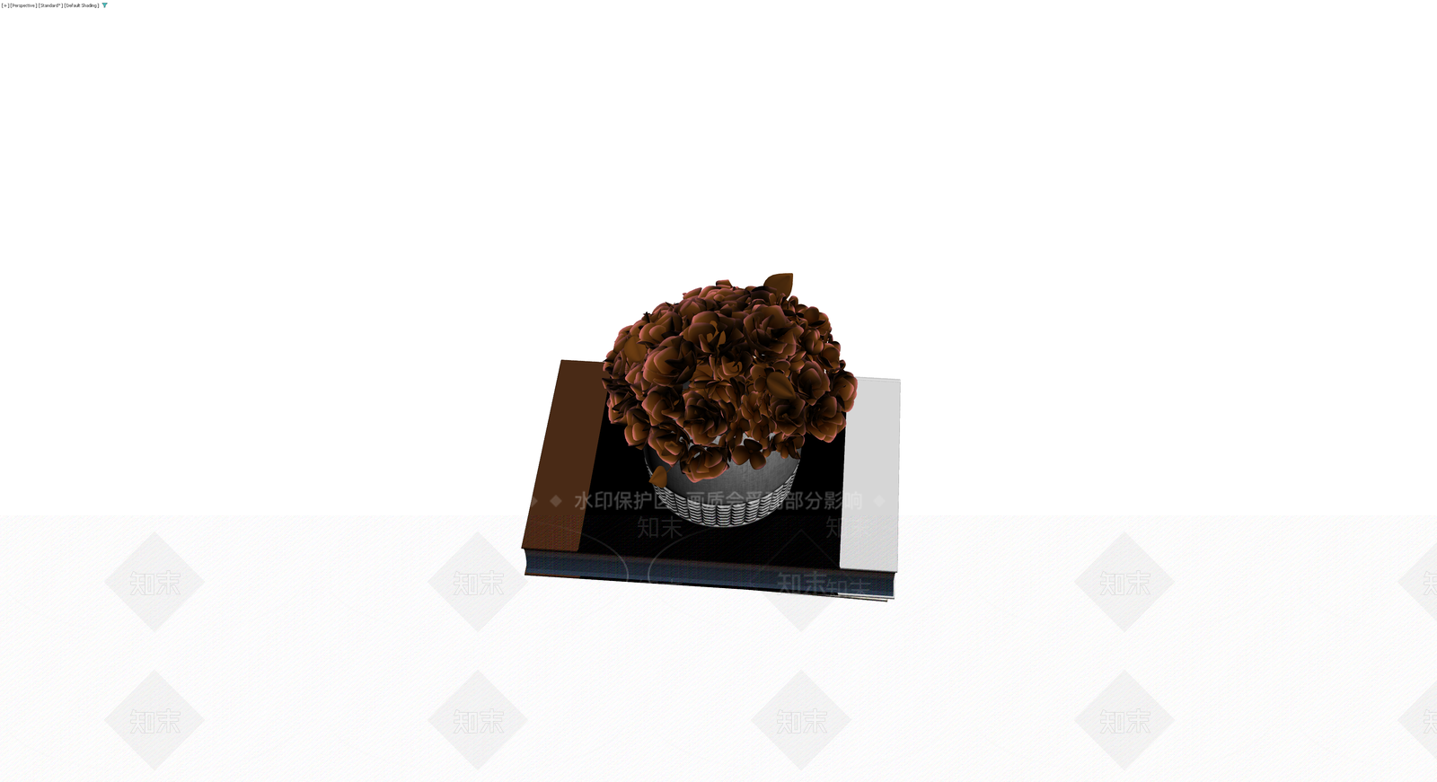 盆栽植物与书籍组合3D模型下载【ID:1230415679】