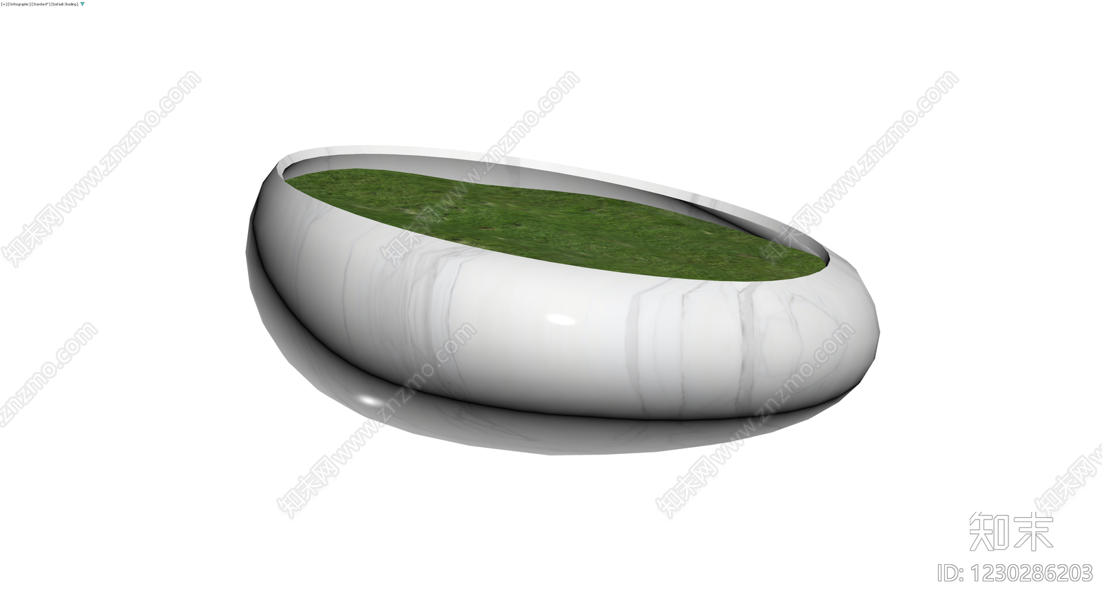 白色大理石圆形花盆3D模型下载【ID:1230286203】