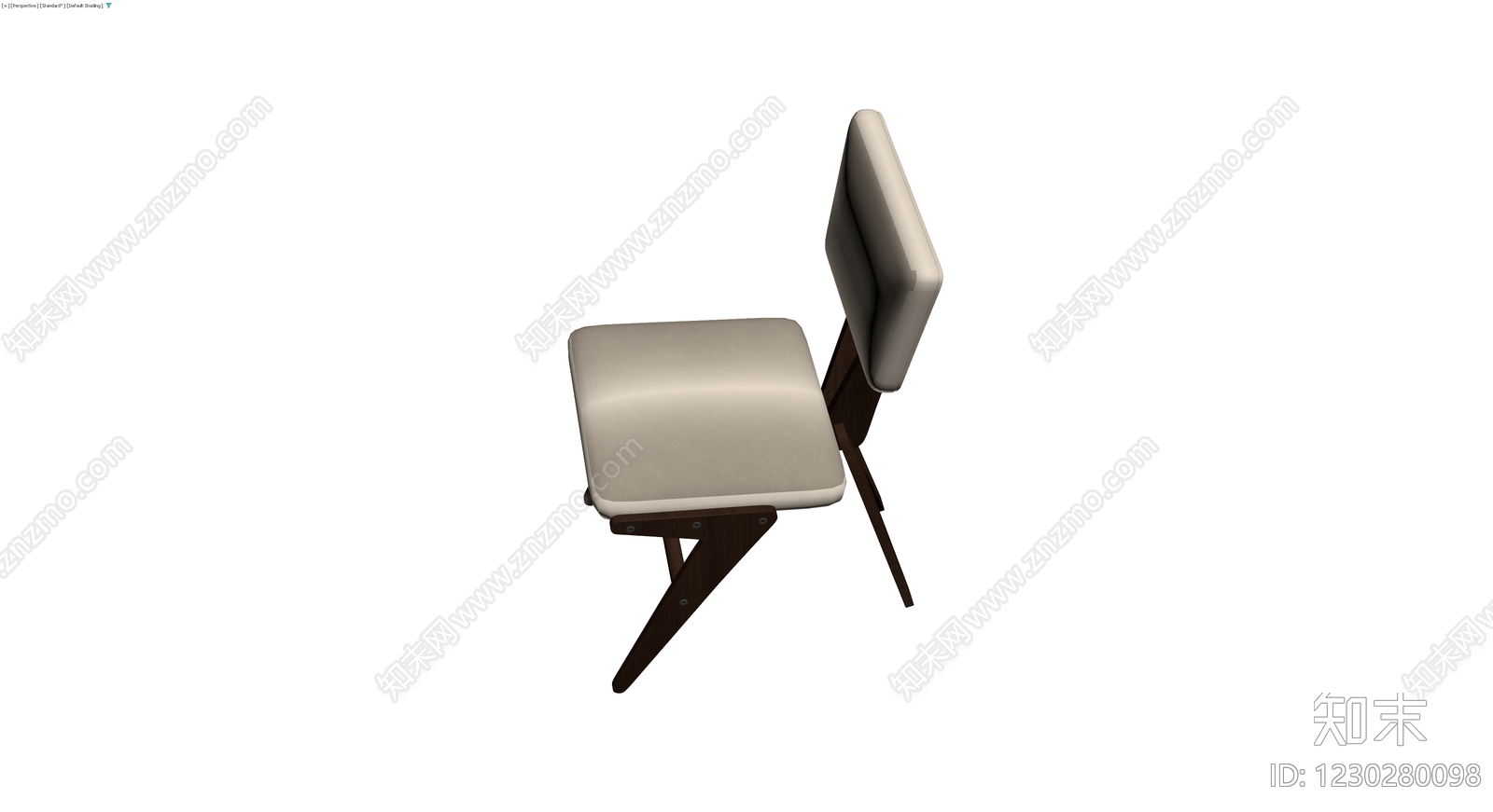 米色软包木质餐椅3D模型下载【ID:1230280098】