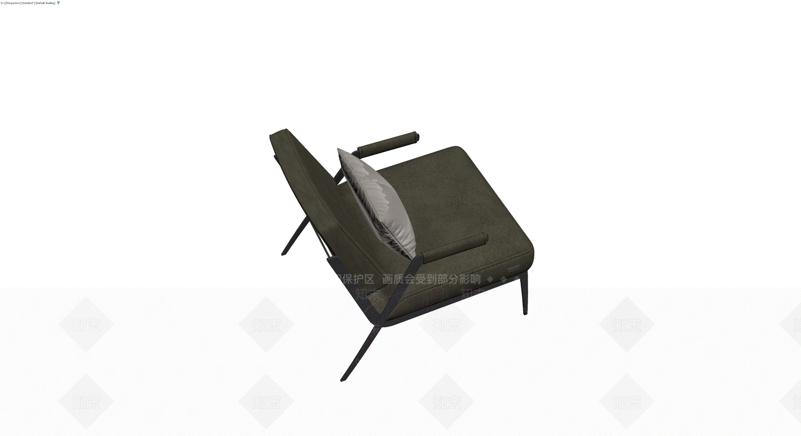 现代风格绿色扶手椅3D模型下载【ID:1230539680】