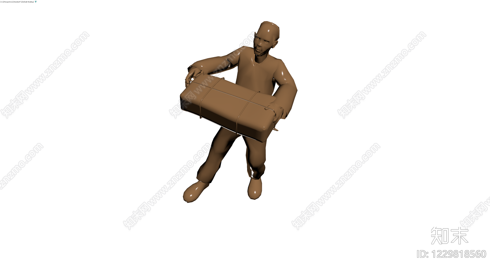 搬运包裹人物模型3D模型下载【ID:1229818560】