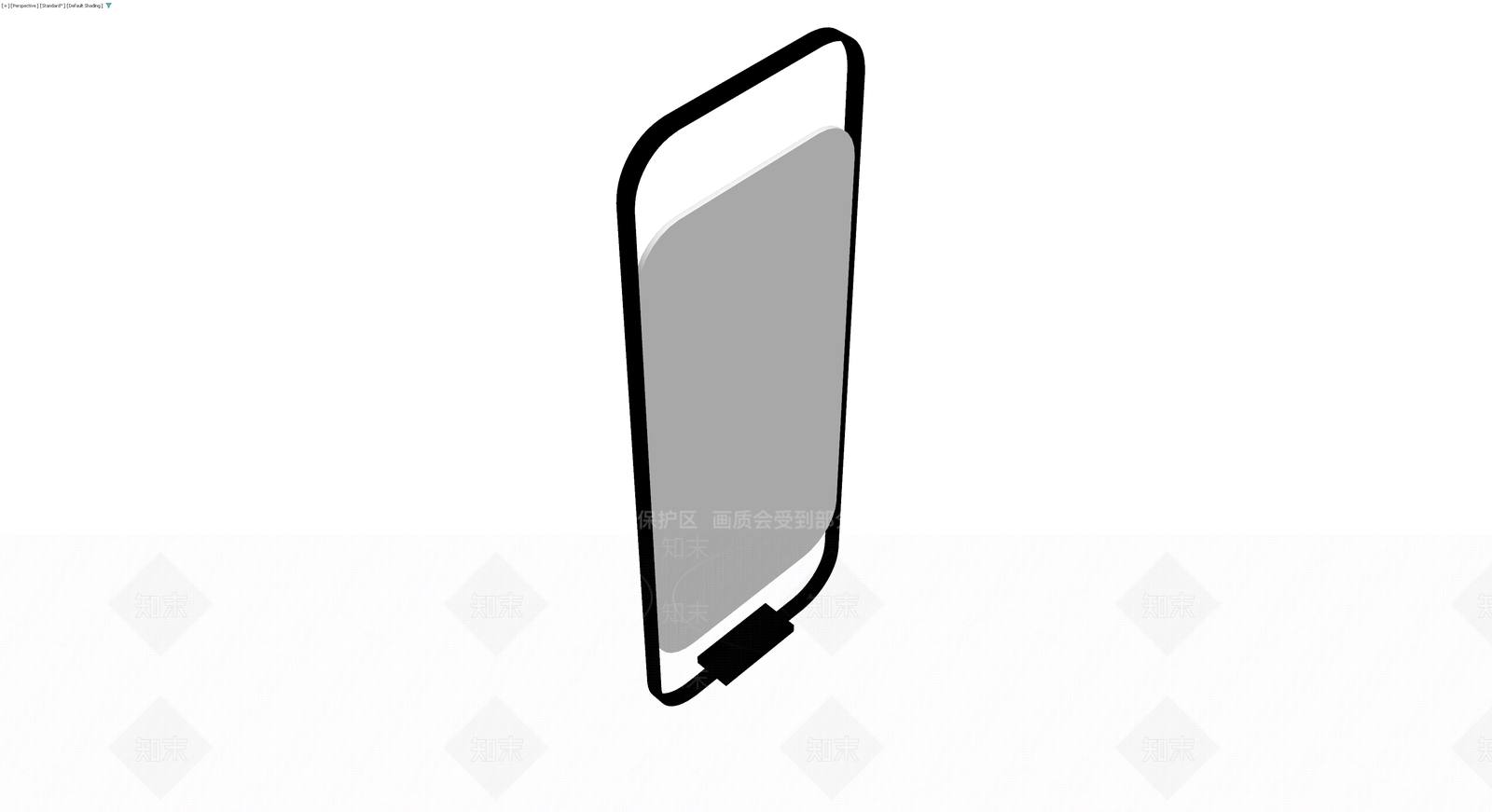 黑色边框手机模型3D模型下载【ID:1229935988】