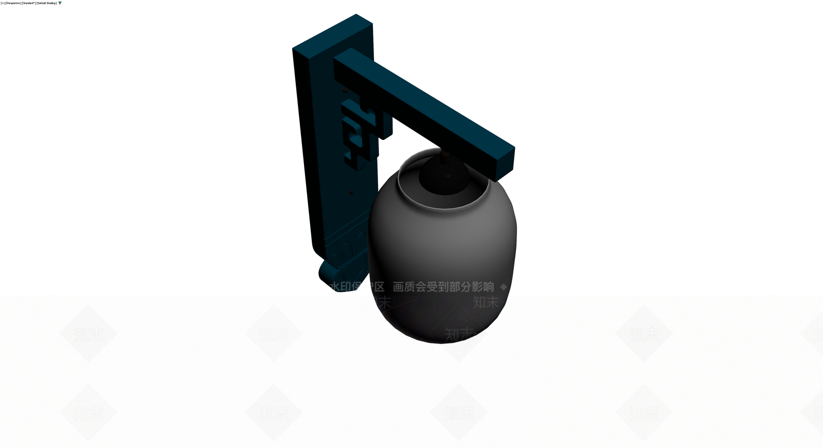 中式深色壁灯3D模型下载【ID:1229866097】