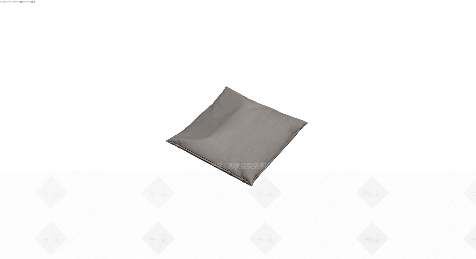 灰色方形布艺软垫3D模型下载【ID:1230633257】