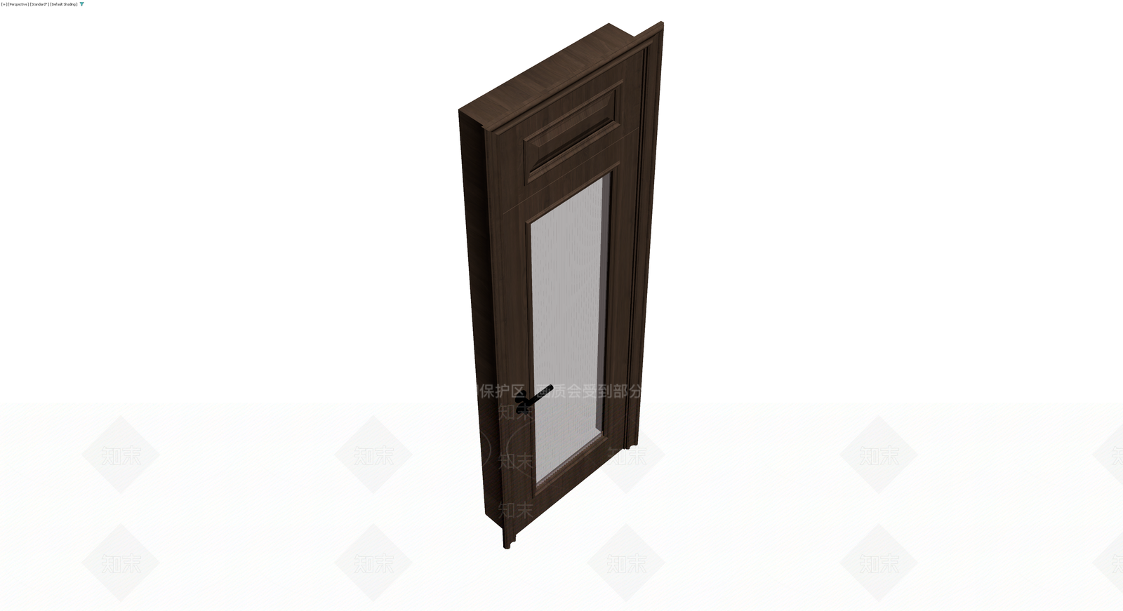 深木色单开门带玻璃3D模型下载【ID:1230456750】