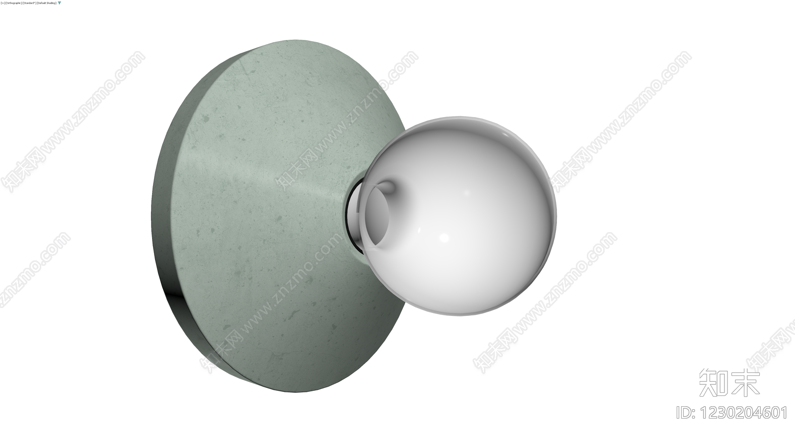灰模壁灯模型3D模型下载【ID:1230204601】