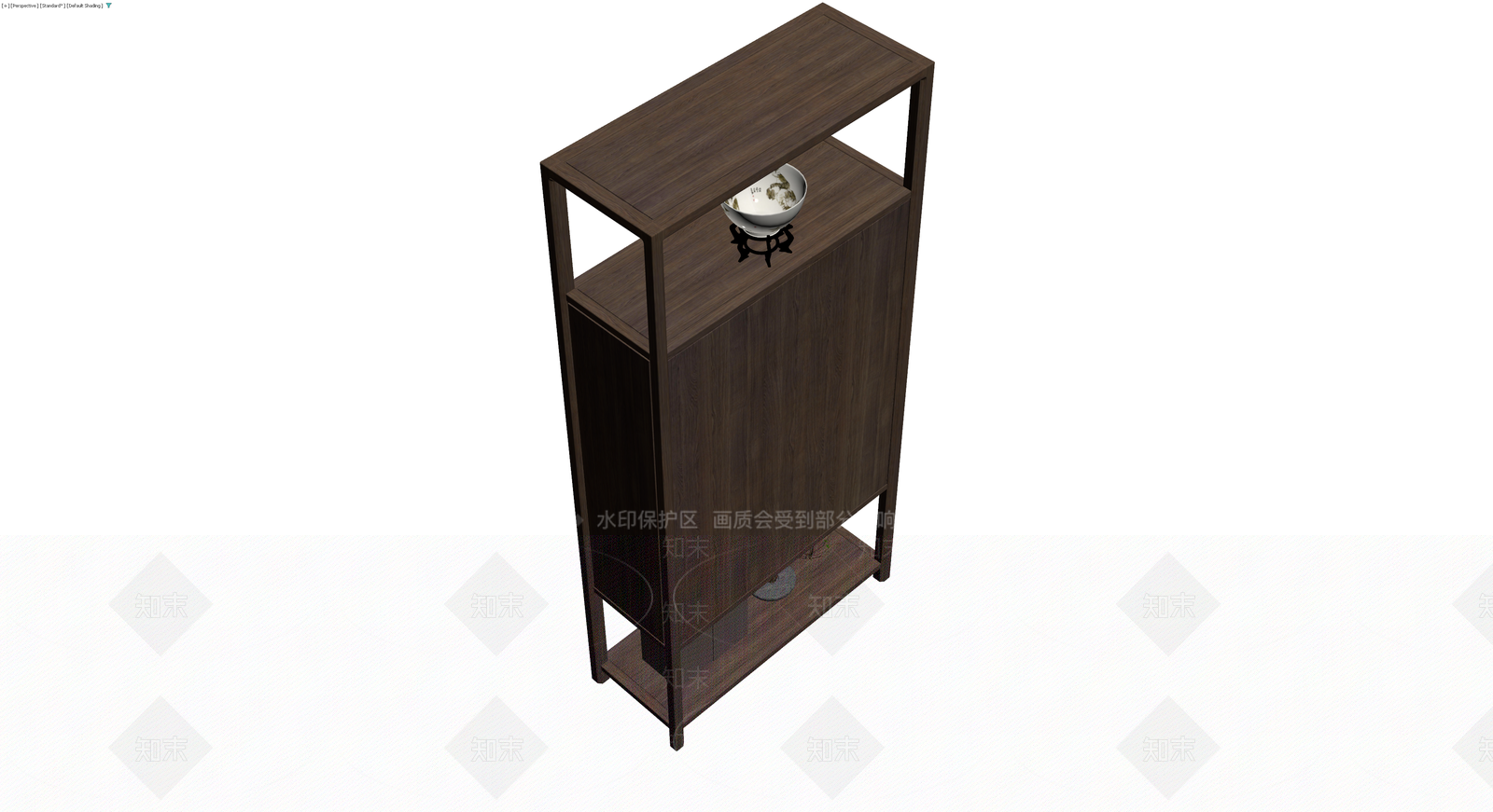 新中式木质展示柜3D模型下载【ID:1230556074】