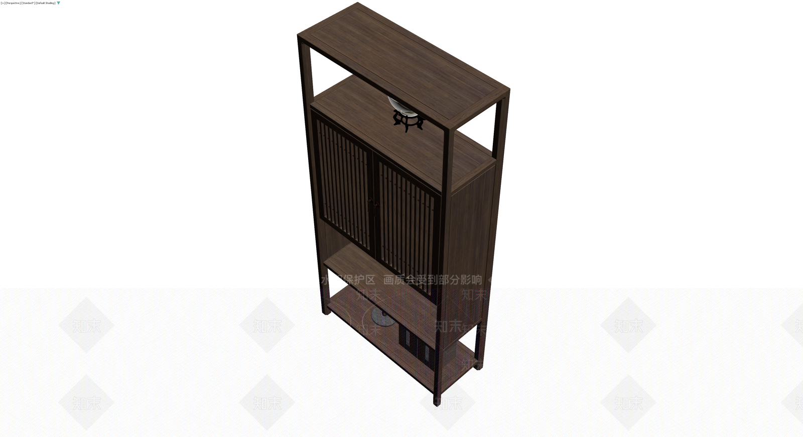 新中式木质展示柜3D模型下载【ID:1230556074】