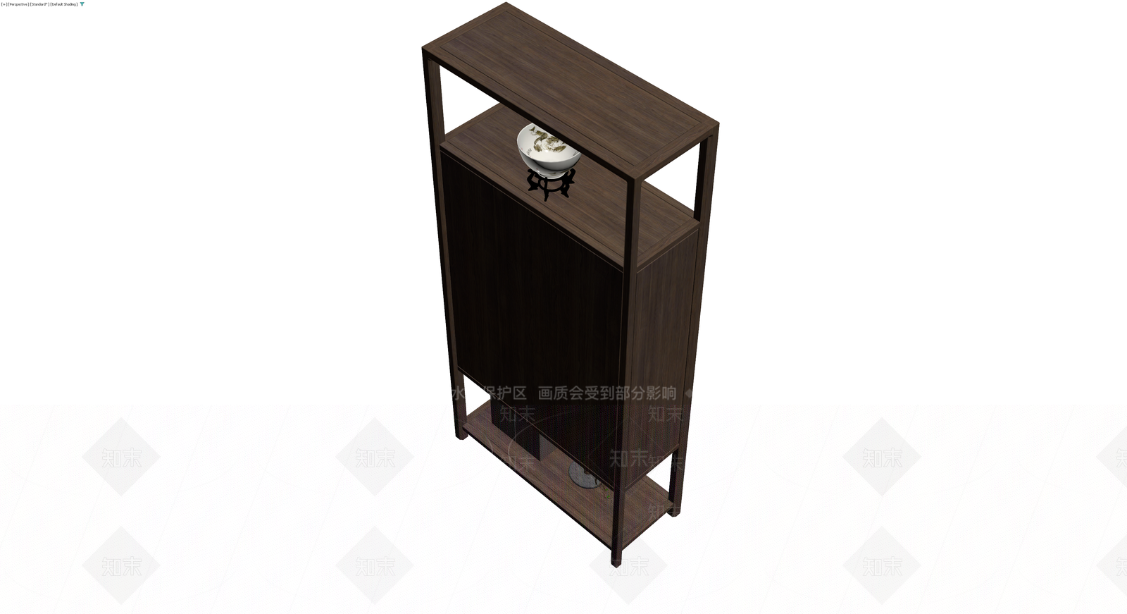 新中式木质展示柜3D模型下载【ID:1230556074】