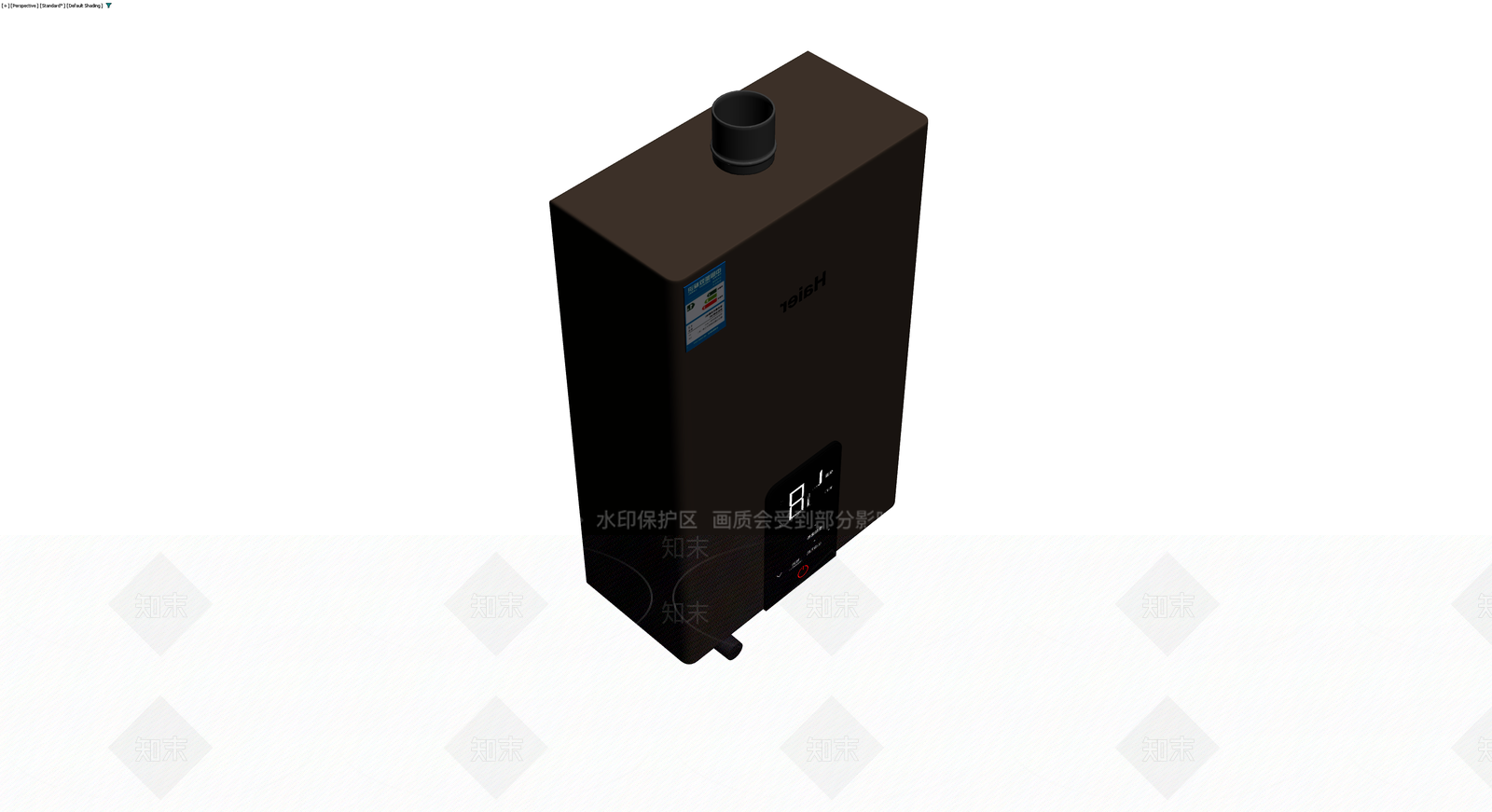 黑色燃气热水器模型3D模型下载【ID:1229895406】