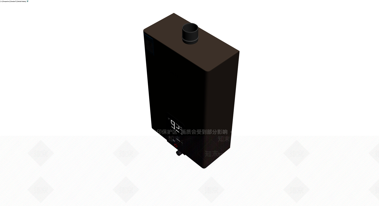 黑色燃气热水器模型3D模型下载【ID:1229895406】