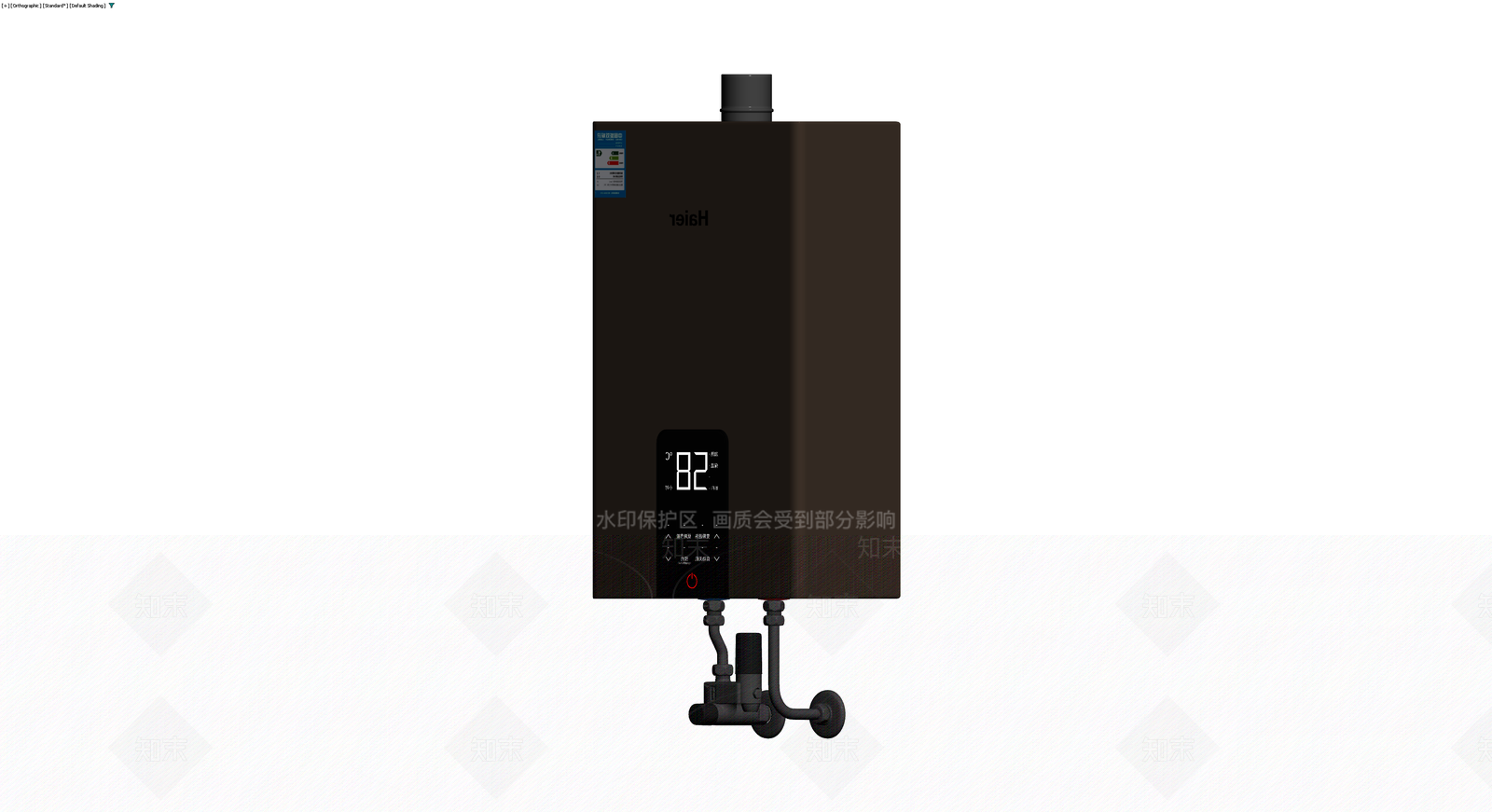 黑色燃气热水器模型3D模型下载【ID:1229895406】