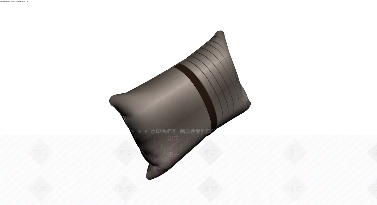 灰色条纹软包抱枕3D模型下载【ID:1229922782】