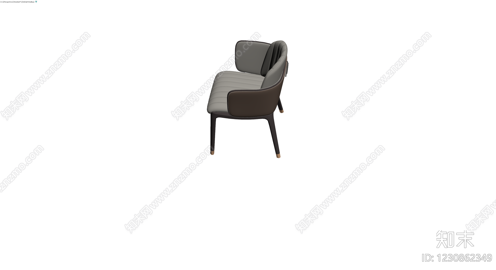 现代风格灰色软包餐椅3D模型下载【ID:1230862349】