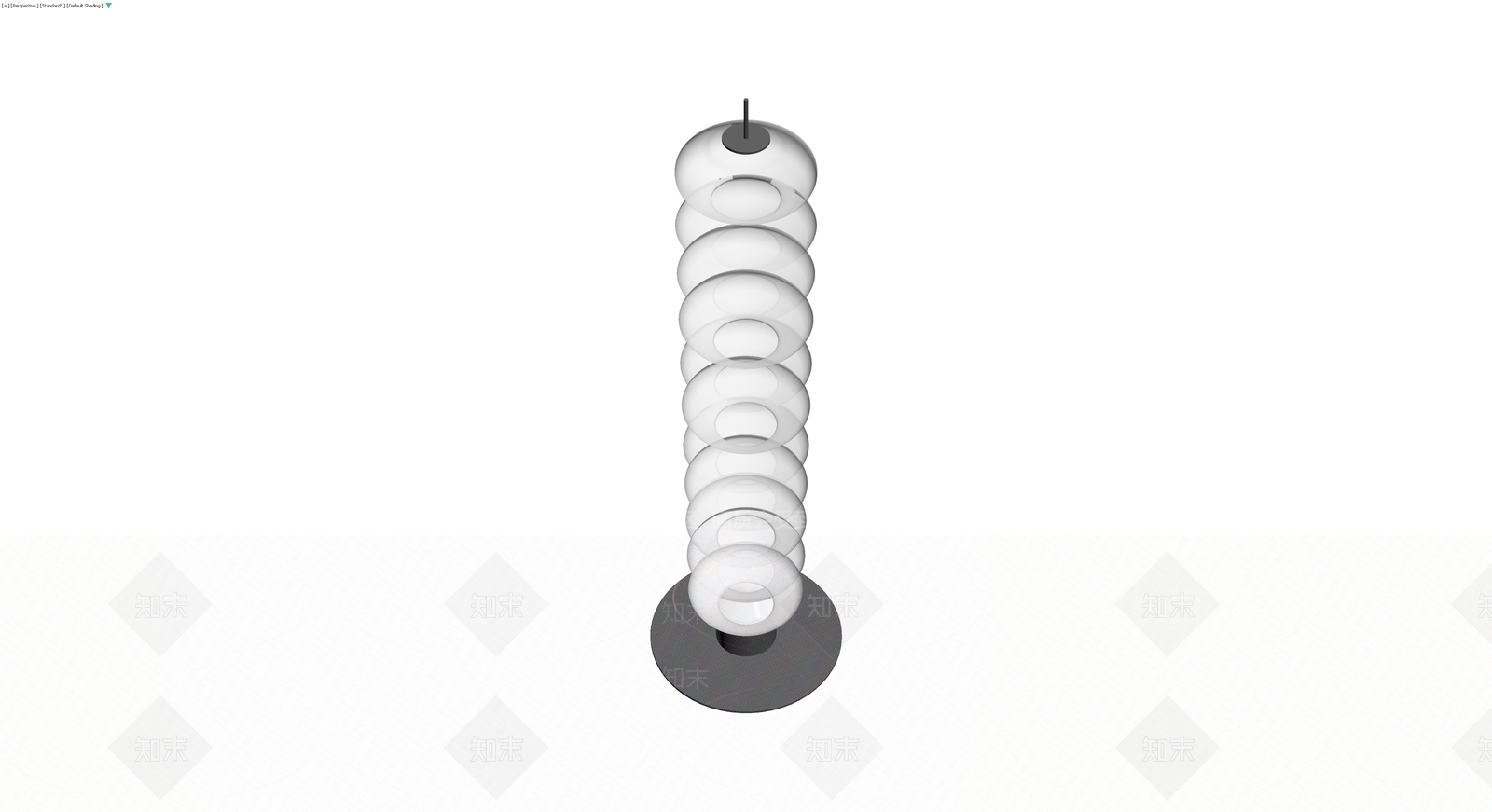 现代玻璃吊灯组件3D模型下载【ID:1229635630】