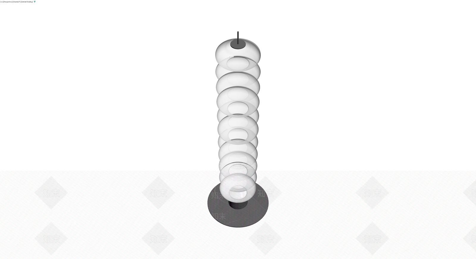 现代玻璃吊灯组件3D模型下载【ID:1229635630】