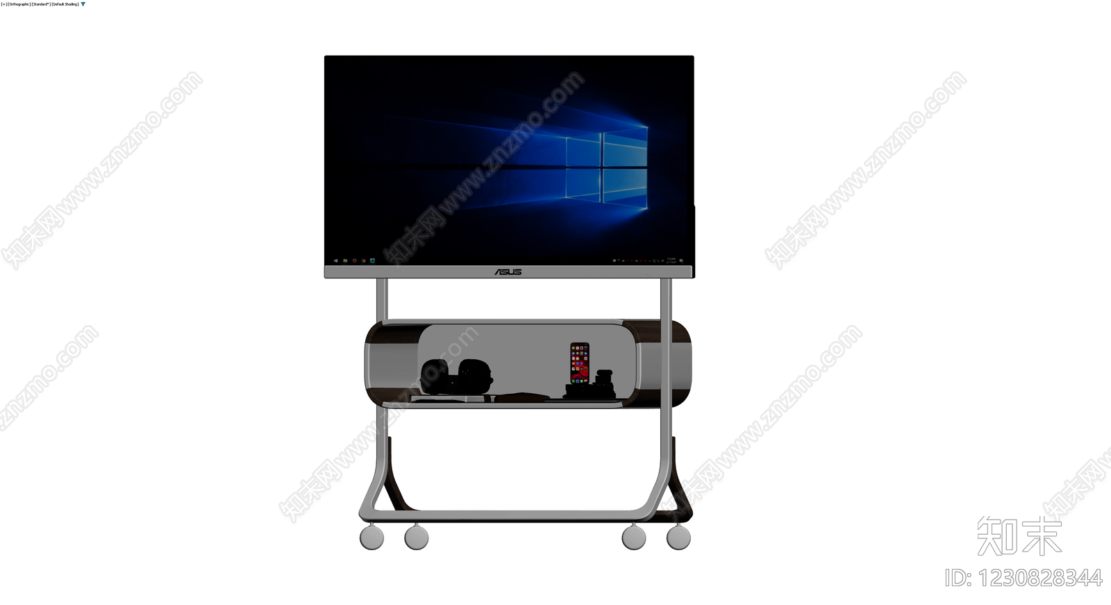 带轮电视置物架3D模型下载【ID:1230828344】