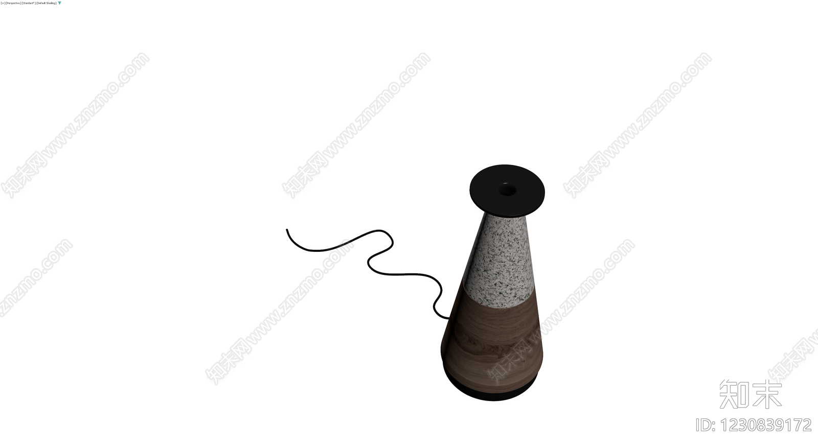 锥形底座台灯3D模型下载【ID:1230839172】