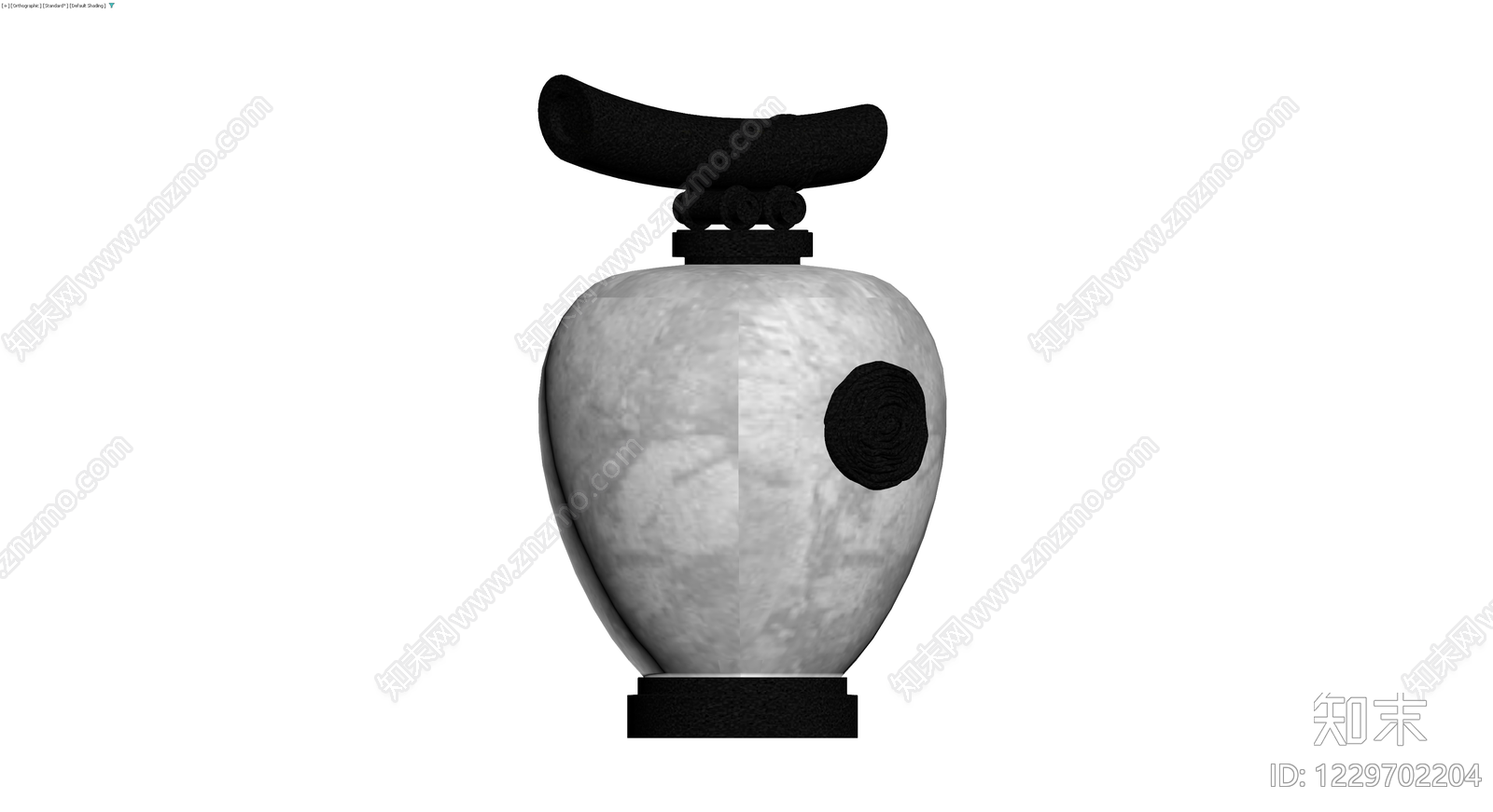 灰模陶瓷花瓶摆件3D模型下载【ID:1229702204】