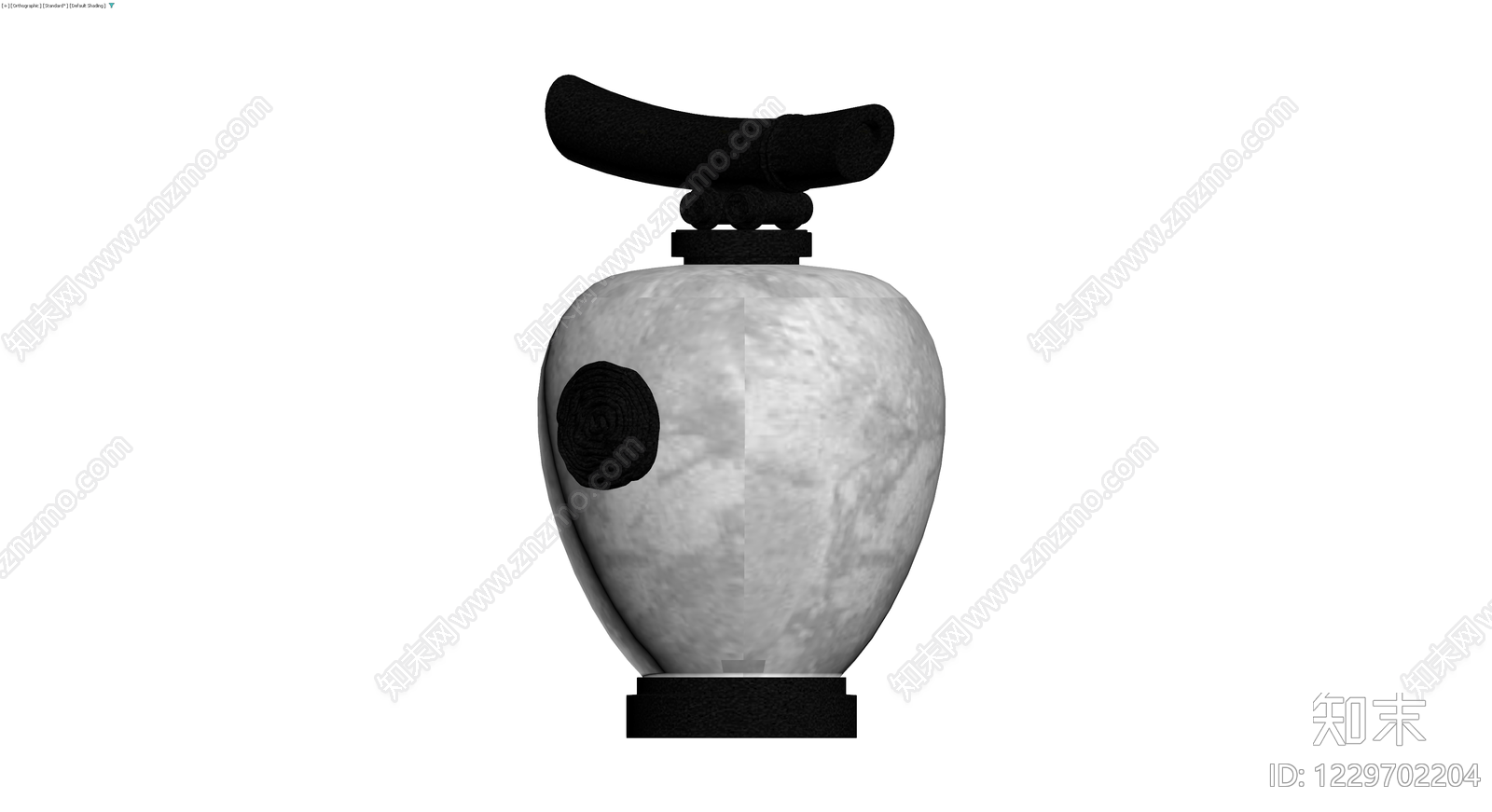 灰模陶瓷花瓶摆件3D模型下载【ID:1229702204】