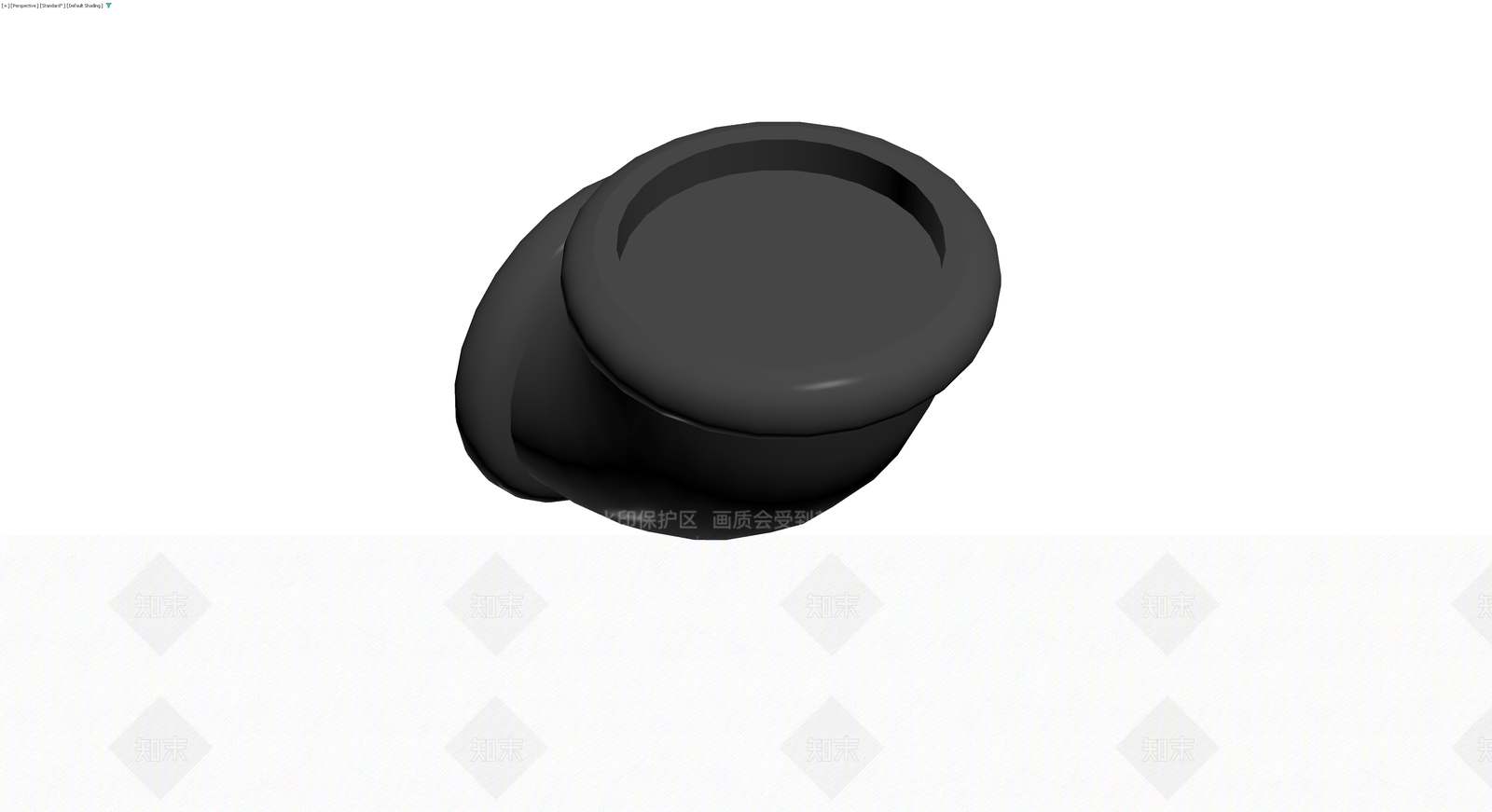 深灰色带把手器皿3D模型下载【ID:1230570713】