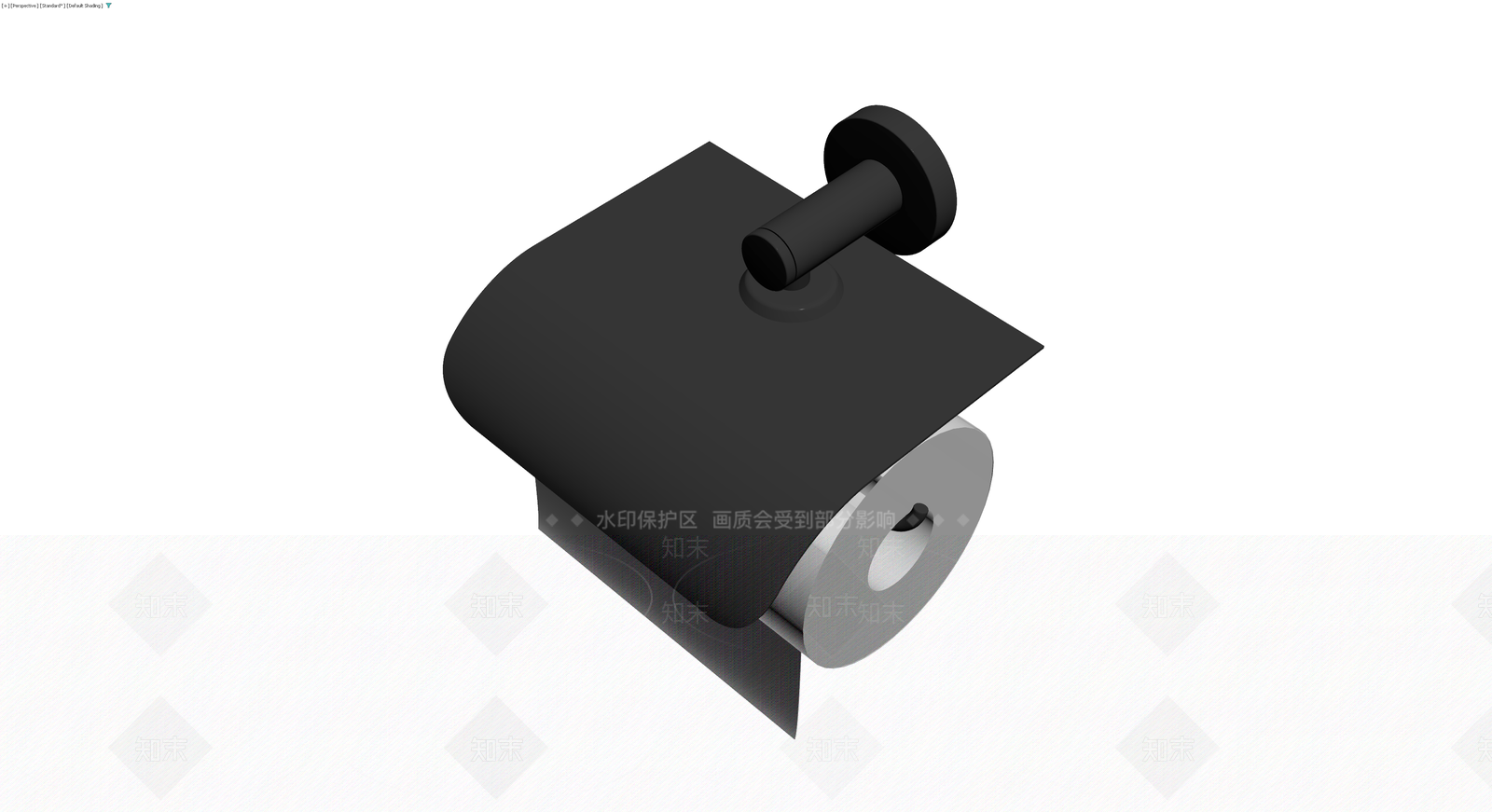现代黑色卫生纸架3D模型下载【ID:1230358313】