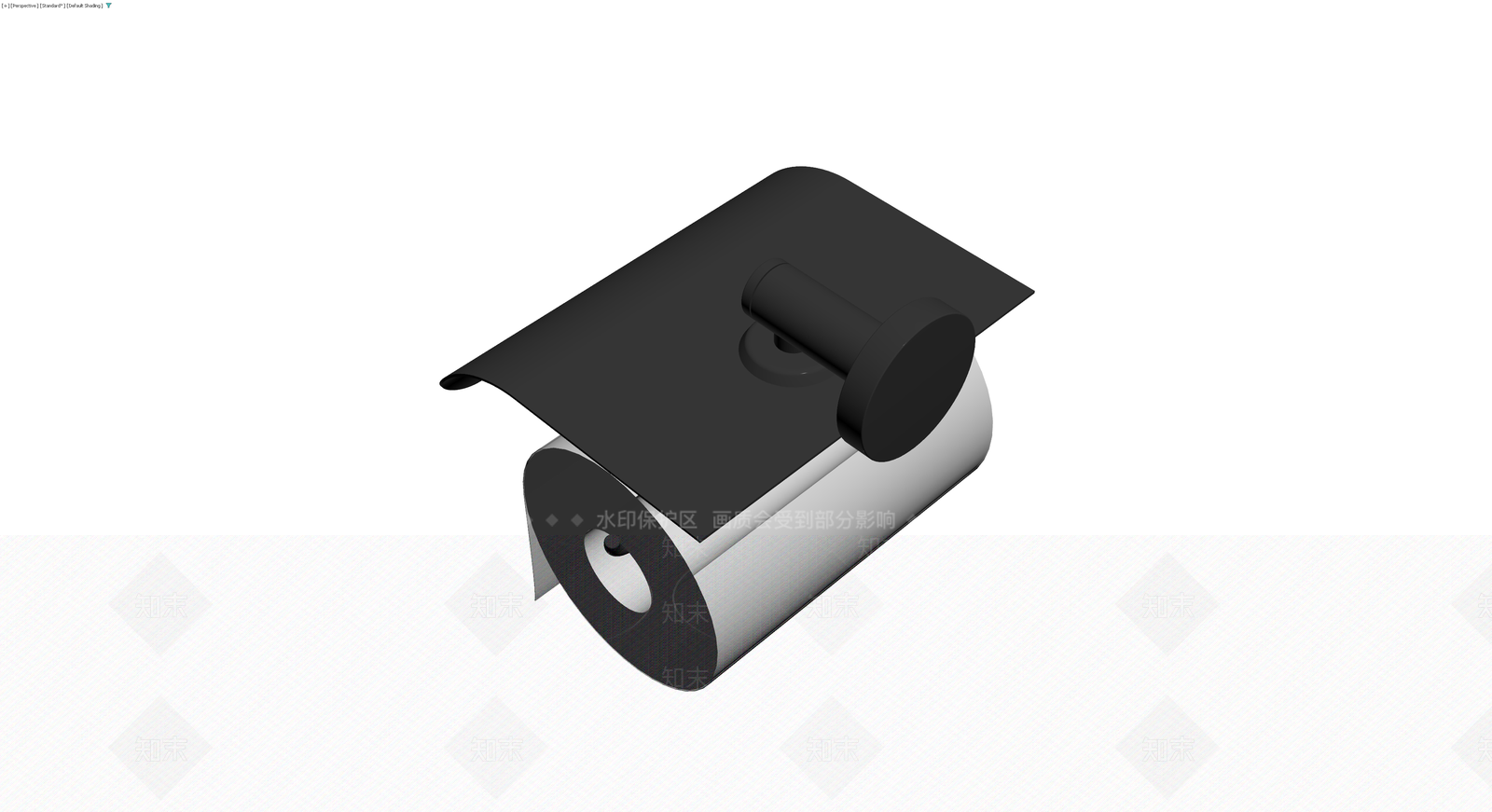 现代黑色卫生纸架3D模型下载【ID:1230358313】