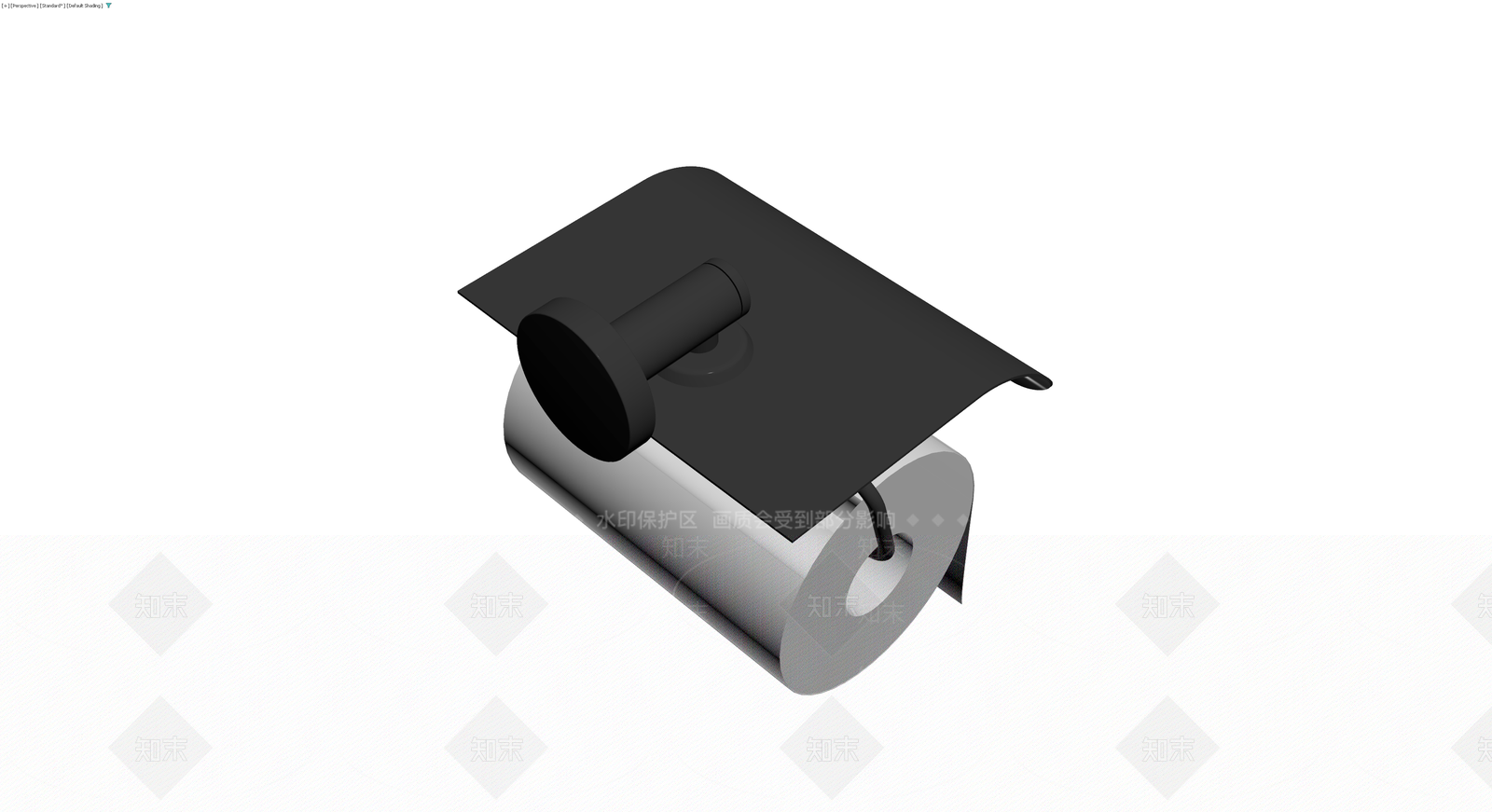 现代黑色卫生纸架3D模型下载【ID:1230358313】