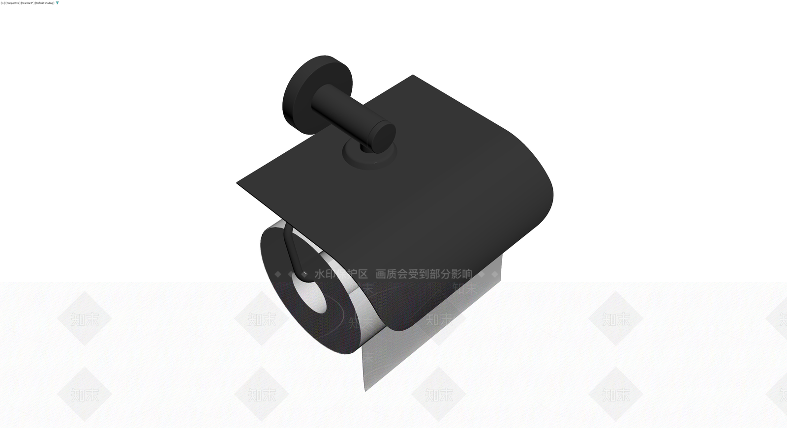 现代黑色卫生纸架3D模型下载【ID:1230358313】