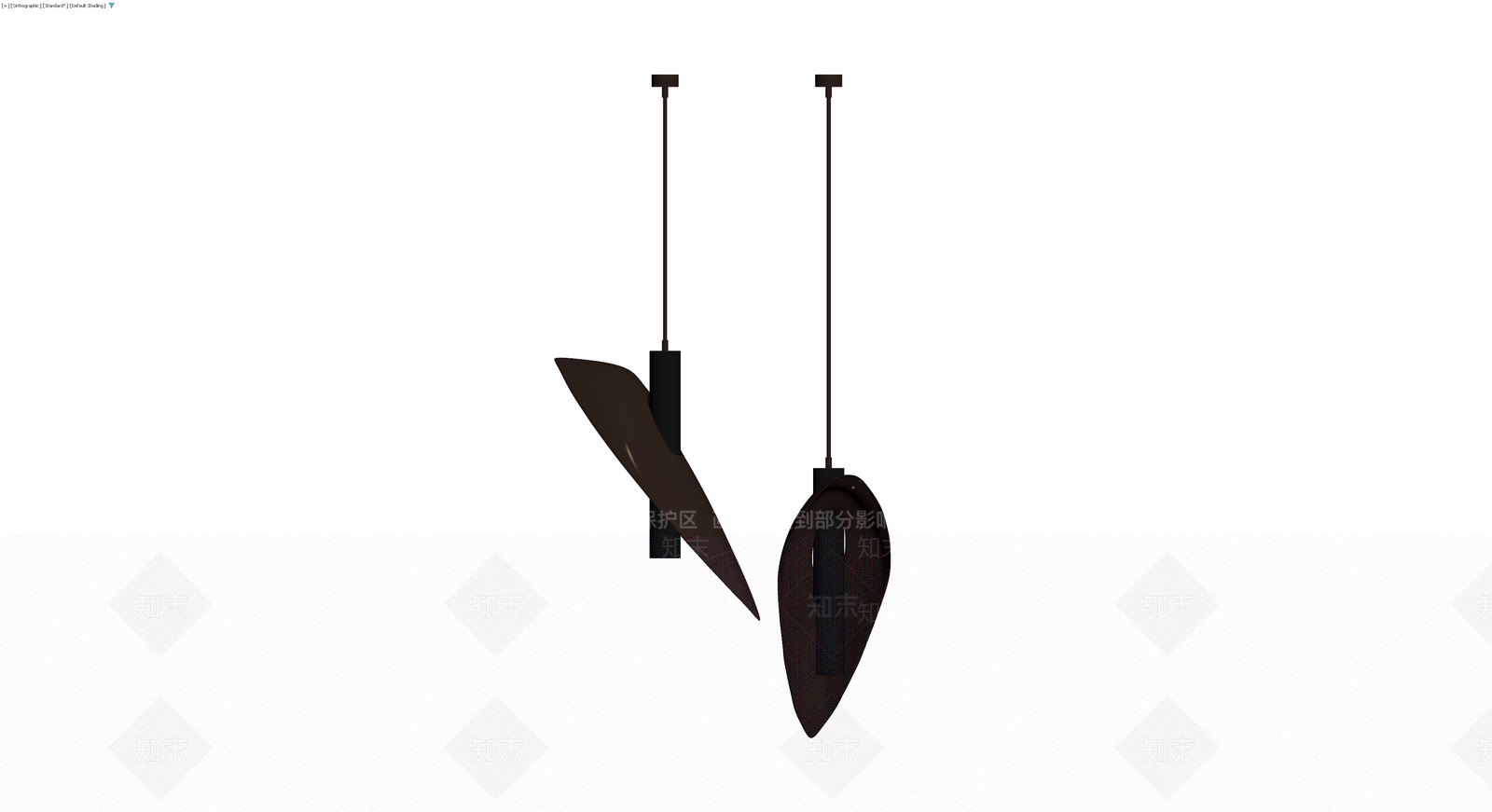 双头艺术吊灯3D模型下载【ID:1230189047】